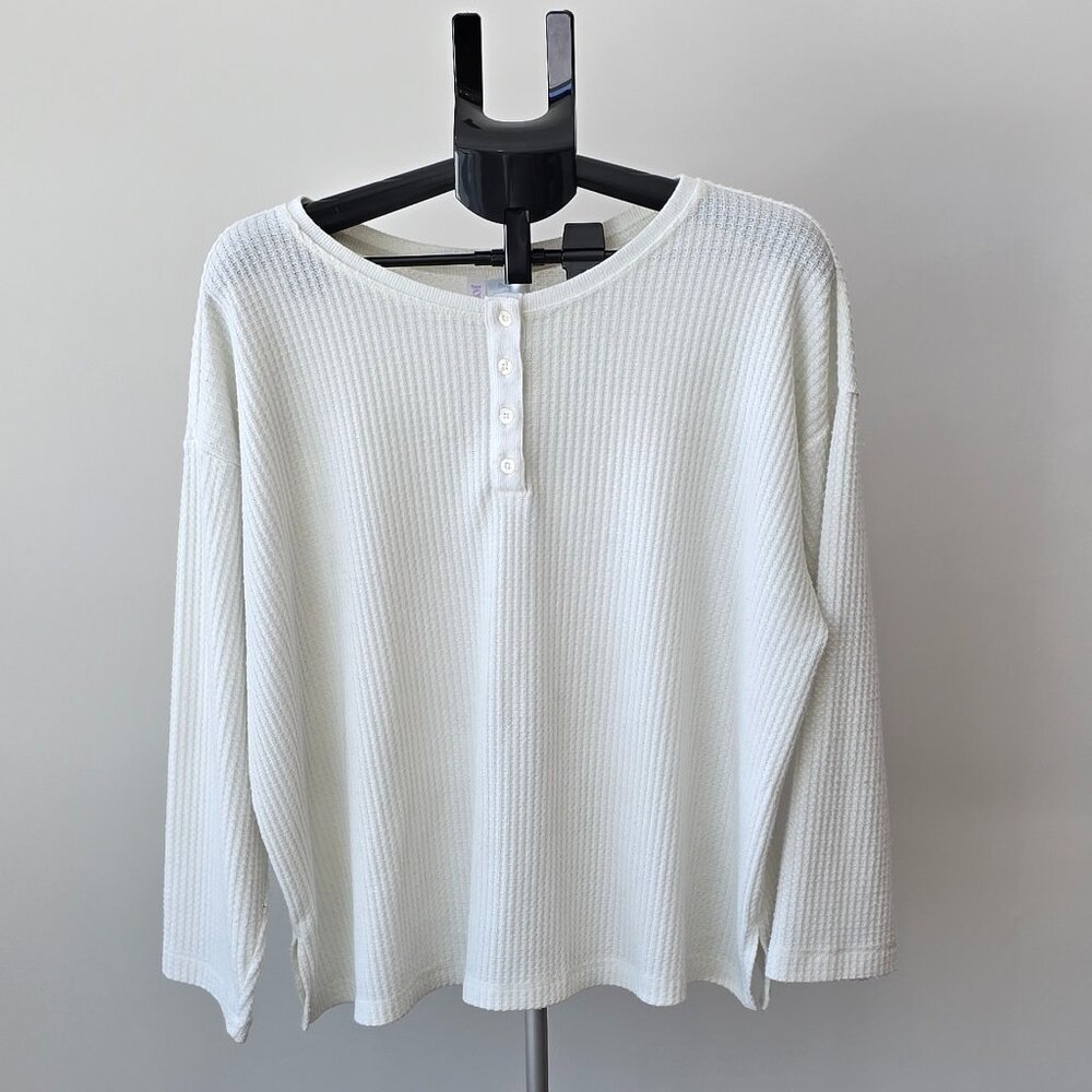 Long Sleeve Ribbed Shirt, Size: XL
